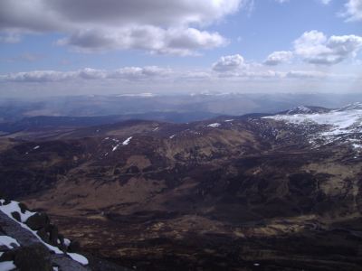 views North with the River Garry below